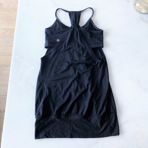 Lululemon black No Limit Tank, yoga tank with inner built in sports bra - Picture 5 of 9